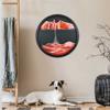 KRIDDR Wall Art Sandscape Decor 360 Rotation Moving Sand 3D Relaxing Home Office Picture Round Glass Deep Sea Sandscape Moving Display Flowing Frame view 1