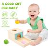 Adena Montessori Wooden Toy for 6-12 Month Baby 3 Balls with Tray, Object Permanence Box Colorful Learning Education Toy for Toddler Kid 1-2 Year Old, Preschool Developmental Girl and Boy Gift view 2