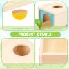 Adena Montessori Wooden Toy for 6-12 Month Baby 3 Balls with Tray, Object Permanence Box Colorful Learning Education Toy for Toddler Kid 1-2 Year Old, Preschool Developmental Girl and Boy Gift view 4