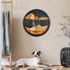 KRIDDR Wall Art Sandscape Decor 360 Rotation Moving Sand 3D Relaxing Home Office Picture Round Glass Deep Sea Sandscape Moving Display Flowing Frame view 1