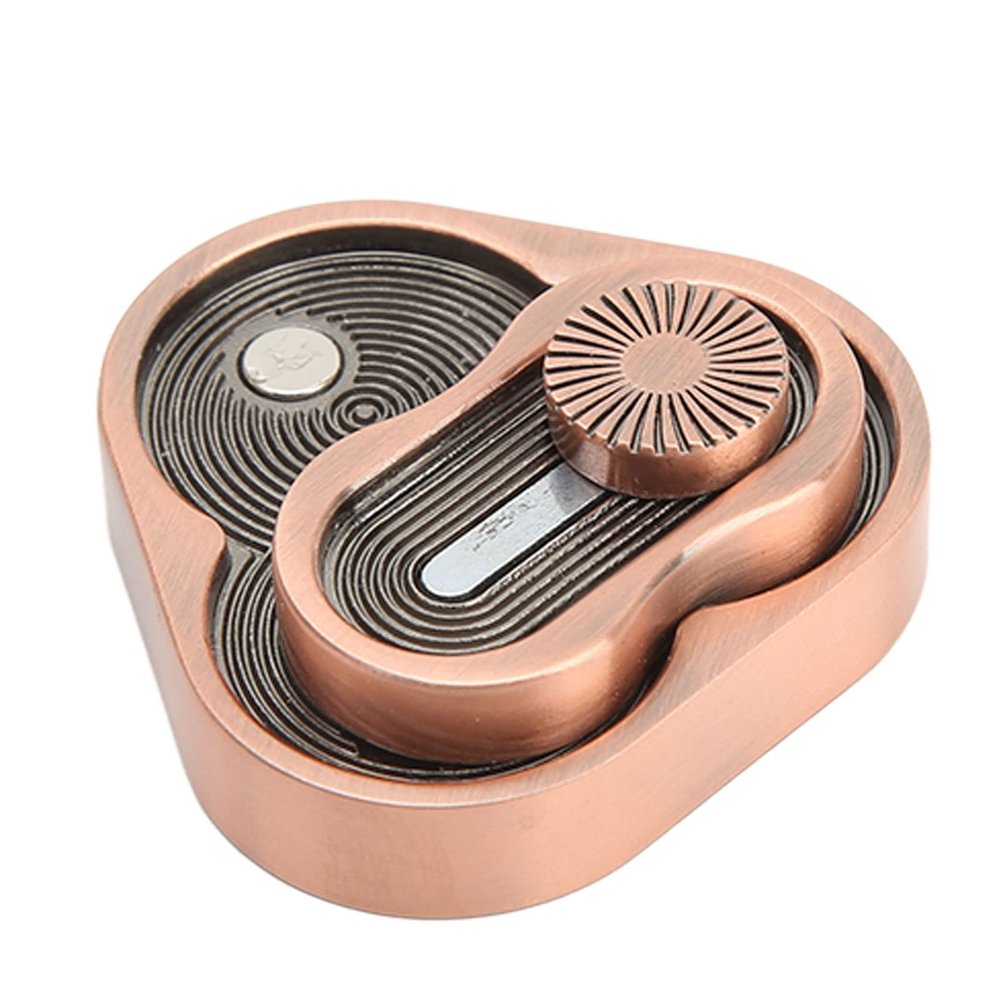Rotation Fidget Slider, Tricyclic EDC Magnetic Metal Fidget for Adult Dual Slider Anxiety Stress Relief Toys ADHD Gifts for Man