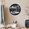 KRIDDR Wall Art Sandscape Decor 360 Rotation Moving Sand 3D Relaxing Home Office Picture Round Glass Deep Sea Sandscape Moving Display Flowing Frame view 1