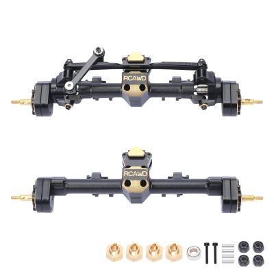 RCAWD SCX24 Upgrades Front Portal Rear Axle Housing & Brass Third Member Housing& Brass Steer Hub Carrier & Portal Gear Housing & Worm Gears & Brass Gears & Brass Hex Parts for Axial 1/24