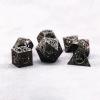 DND Dice Set Metal, Steampunk Hollow Metal D&D Dice 7 Set, Polyhedron Role Playing Dice Set for Dungeons and Dragon Game,TRPG, Role Playing Dice Games,G view 1