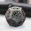 DND Dice Set Metal, Steampunk Hollow Metal D&D Dice 7 Set, Polyhedron Role Playing Dice Set for Dungeons and Dragon Game,TRPG, Role Playing Dice Games,G view 3