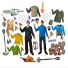 The Unemployed Philosophers Guild Officially Licensed Star Trek Kirk and Spock Magnetic Wardrobe - Dress Up Doll Play Set for Your Fridge (45+ Pieces) view 3