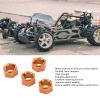 SPYMINNPOO 7mm Hex Combiner, Wheel Hub Hex Adapter Aluminum Alloy RC Wheel Hex Drive Adapter Compatible with FMS FCX24 1/24 RC Car (Gold) view 3