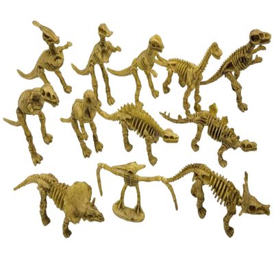 Zugar Land Ancient History Dinosaur Fossil Skeleton Figures (48 Pack) Dino, Sand Dig, Great Science Learning Kit. Party Favor, Decoration, Stocking Suffer. (48 Dinosaurs)