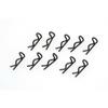 CEN Racing G36791A Black bent Body Clips 16mm long 1.2mm wire (10) view 1