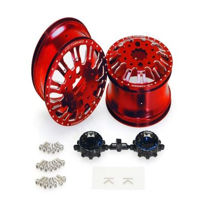 CEN Racing CKD0653 Kg1 Kd004 Duel Front Dually Wheel Red Anodized 2 Pieces