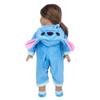 Suit+Shoes Dolls Outfit For 18 inch 43cm Baby Doll Cute Jumpers Rompers Doll Clothes (blue) view 4