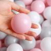 TRENDPLAY Plastic Balls for Ball Pits - Pack of 100 Hollow Balls- Safe and Exciting Playtime - Perfect for Toddler Baby Pools,Party,Festival Decoration,Pink+Grey +White view 3