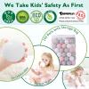 TRENDPLAY Plastic Balls for Ball Pits - Pack of 100 Hollow Balls- Safe and Exciting Playtime - Perfect for Toddler Baby Pools,Party,Festival Decoration,Pink+Grey +White view 4