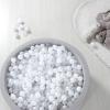 TRENDPLAY Plastic Balls for Ball Pits - Pack of 100 Hollow Balls- Safe and Exciting Playtime - Perfect for Toddler Baby Pools,Party,Festival Decoration, Pearl White+ White+ Clear view 3