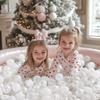 TRENDPLAY Star Ball Pit Balls for Toddlers - 100 Count Star Balls Different Shapes, Non-Toxic Plastic Balls Boys Girls Festival Party Decoration, Pearl White+ White+ Clear view 2