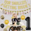Notorious One Gold Biggie Birthday Decor Set - Hip Hop Themed Cake Topper, High Chair Banner, Photo Prop view 4