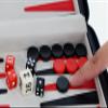 WE Games Magnetic Premium Backgammon Board Game Set, Black Travel Sized Backgammon Game, Classic Strategy Game for Families, Includes Carrying Leatherette Case Magnetic Chips, Durable Design view 3