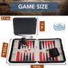 WE Games Magnetic Premium Backgammon Board Game Set, Black Travel Sized Backgammon Game, Classic Strategy Game for Families, Includes Carrying Leatherette Case Magnetic Chips, Durable Design view 4