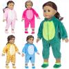 Suit+Shoes Dolls Outfit For 18 inch 43cm Baby Doll Cute Jumpers Rompers Doll Clothes (giraffe) view 2