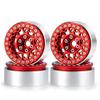 RCLIONS 1.9inch Beadlock Wheels Aluminum Rims for AXIAL SCX10 SCX10 II 90046 SCX10 III AXI03007 TRX4 1/10th RC Crawler Truck Car (Red) view 1