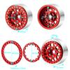 RCLIONS 1.9inch Beadlock Wheels Aluminum Rims for AXIAL SCX10 SCX10 II 90046 SCX10 III AXI03007 TRX4 1/10th RC Crawler Truck Car (Red) view 3