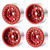 RCLIONS 1.9inch Beadlock Wheels Aluminum Rims for AXIAL SCX10 SCX10 II 90046 SCX10 III AXI03007 TRX4 1/10th RC Crawler Truck Car (Red) view 4