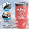 Scientist Coral Viking Tumbler 20oz - Science, Doing Stuff In A Lab - Chemistry Laboratory Periodic Table Element School Learner Physics Math view 4