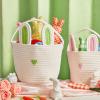 3 Pcs Easter Bunny Basket with Rabbit Ears Easter Egg Basket with Handle Woven Empty Hunt Container for Gifts Stuffer Candy Toy Storage Party Supplies, 12 x 9 Inch view 4