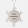 Beautiful Juggling Gifts, Juggling Because Murder is Wrong, Juggling Snowflake Ornament from Friends, Unique Juggling Gifts, Personalized Juggling Gifts, One of a Kind Juggling Gifts, Unique view 1