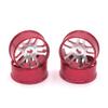 KingVal Replacement 4PCS Metal Wheel Rim Wheel Hub RC Parts Compatible with WLtoys K969 RC Car (Red) view 1