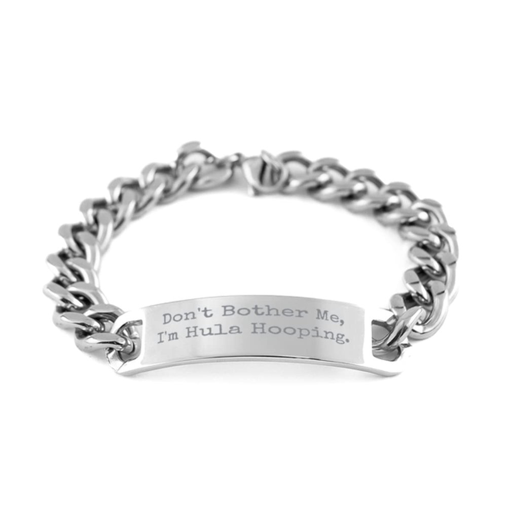 Mugart Nice Hula Hooping Gifts, Don't Bother Me, I'm Hula Hooping, Holiday Cuban Chain Bracelet for Hula Hooping, Funny Hula Hoop, Funny Hula Hooping, Gift for Hula Hooper
