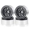 RCLIONS 1.9inch Beadlock Wheels Aluminum Rims for AXIAL SCX10 SCX10 II 90046 SCX10 III AXI03007 TRX4 1/10th RC Crawler Truck Car (Black) view 1