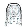 Personalized Anchor Baby Car Seat Canopy for Babies with Name, Custom Name Cover for Boys and Girls, Opening Minky Nursing Breastfeeding Cover Infant Car Seat Canopies for Newborn view 1