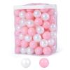 Heopeis Ball Pit Balls Crawl Balls Crush Proof Plastic Ball for Infant Ball Pit Children's Toy Balls Pearl Ocean Balls, 2.2inches,100Pcs (Pink/Pearl White) view 1