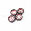 KingVal Replacement 4PCS Metal Wheel Rim Wheel Hub with Tire Tyre RC Parts Compatible with WLtoys K969 RC Car (Red) view 4