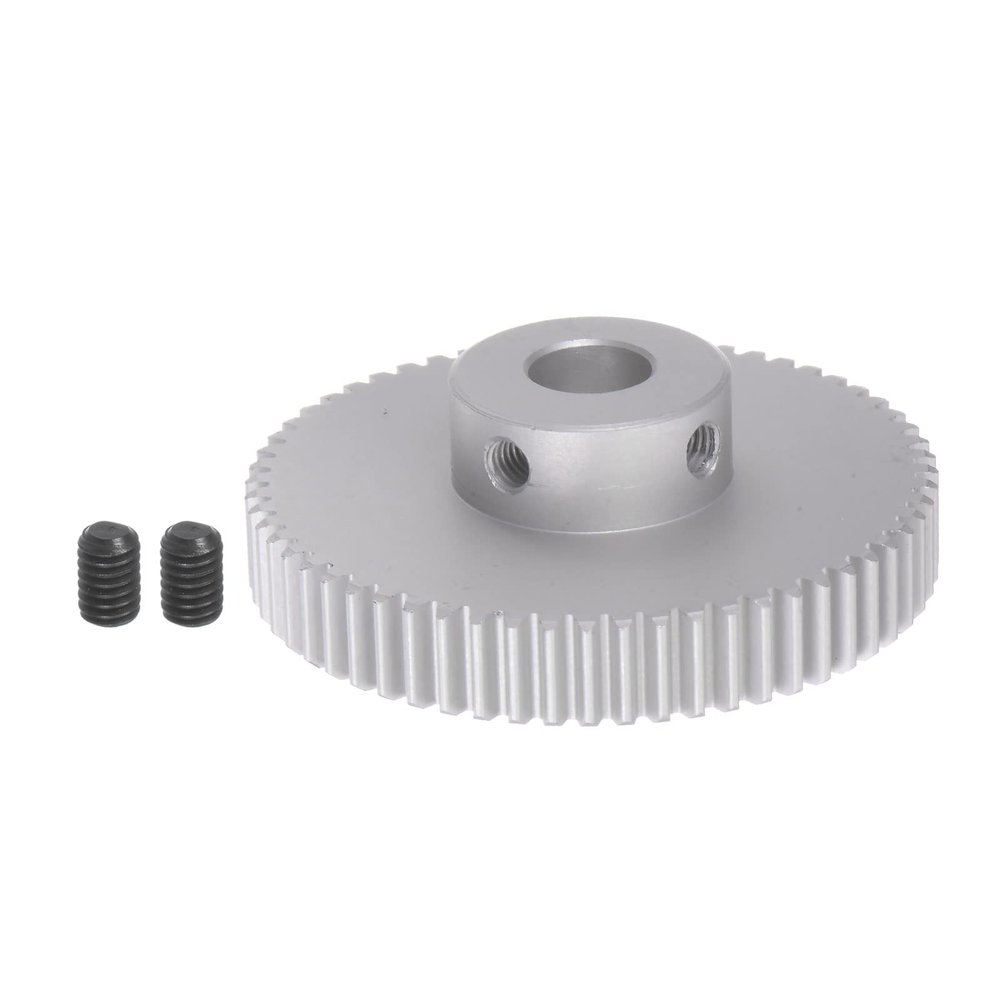 HARFINGTON Step Spur Gear 8mm Bore Gear 60T Mod 1 Aluminum Alloy Motor Gear for RC Car Replacement Parts Accessories Electric Grinder Gearbox Reduction Gear Reducer