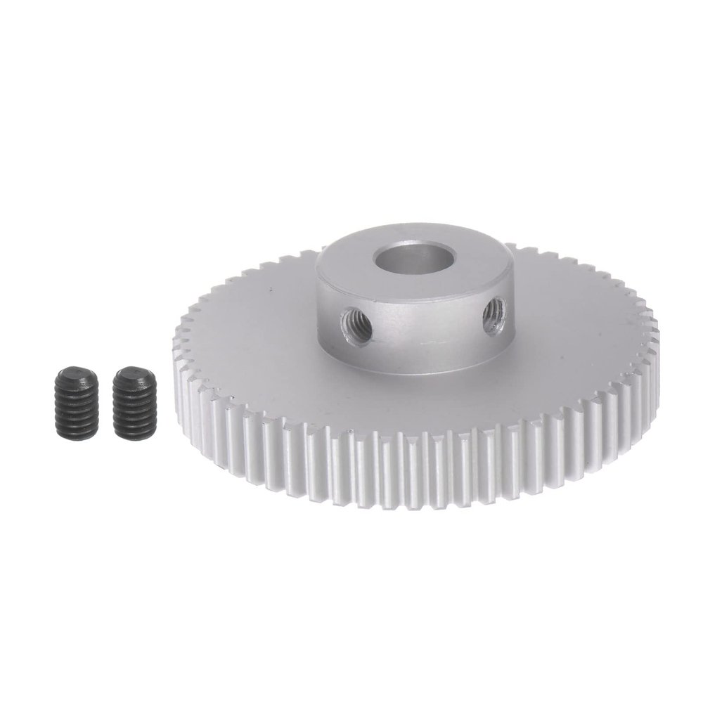 HARFINGTON Step Spur Gear 6mm Bore Gear 60T Mod 1 Aluminum Alloy Motor Gear for RC Car Replacement Parts Accessories Electric Grinder Gearbox Reduction Gear Reducer
