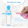 3 Pack Baby Food Feeder, 3 Oz Silicone Baby Feeder, 3 Colors Food Dispensing Spoon, Squeeze Spoon for Boys Girl Kids Toddlers view 3