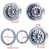 RCLIONS 1.9inch Beadlock Wheels Aluminum Rims for AXIAL SCX10 SCX10 II 90046 SCX10 III AXI03007 TRX4 1/10th RC Crawler Truck Car (Titanium) view 3