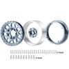 RCLIONS 1.9inch Beadlock Wheels Aluminum Rims for AXIAL SCX10 SCX10 II 90046 SCX10 III AXI03007 TRX4 1/10th RC Crawler Truck Car (Titanium) view 4