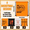 WILLBOND 86 Pcs Basketball Party Favors Including Basketball Goodie Bags Drawstring Bag Silicone Bracelets Wristbands Keychains Stickers for Team Gifts Birthday Party Decoration Supply view 2