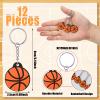 WILLBOND 86 Pcs Basketball Party Favors Including Basketball Goodie Bags Drawstring Bag Silicone Bracelets Wristbands Keychains Stickers for Team Gifts Birthday Party Decoration Supply view 3