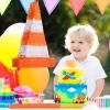 Traffic Cone Piata Orange Cone Piata Includes Stick Blindfold Confetti Construction Theme Party Supplies for Kids Birthday Party Decor, 15.8 x 9.5 x 3.2 Inches view 4