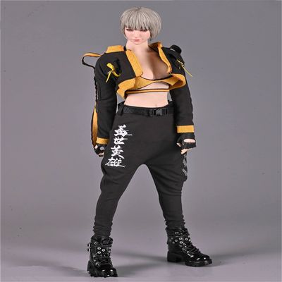 Fremego 1/6 Scale Female Clothes,Female Coat Pants Trousers Agent Costume Outfit Clothing for 12inch PH TBL JO Action Figure (Black)