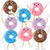 Hungdao 24 Pcs Bendable Donut Figures 4 Inch Bendable Toys Donut Party Favors Stretchy Toys Stress Relief Fidget for Boys Girls Birthday Gifts Goodie Bag Stuffers Piata Filler view 1