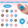Hungdao 24 Pcs Bendable Donut Figures 4 Inch Bendable Toys Donut Party Favors Stretchy Toys Stress Relief Fidget for Boys Girls Birthday Gifts Goodie Bag Stuffers Piata Filler view 2