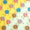 Hungdao 24 Pcs Bendable Donut Figures 4 Inch Bendable Toys Donut Party Favors Stretchy Toys Stress Relief Fidget for Boys Girls Birthday Gifts Goodie Bag Stuffers Piata Filler view 3