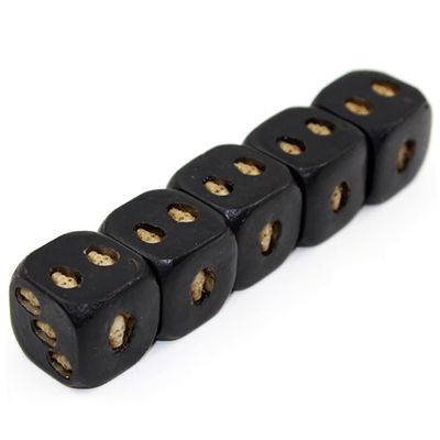 5pcs Black Skull Dice Grinning Skull Deluxe Devil Poker Dice Gothic Gambling Dice Tower with Death