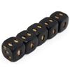 5pcs Black Skull Dice Grinning Skull Deluxe Devil Poker Dice Gothic Gambling Dice Tower with Death view 1
