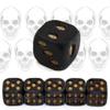 5pcs Black Skull Dice Grinning Skull Deluxe Devil Poker Dice Gothic Gambling Dice Tower with Death view 4